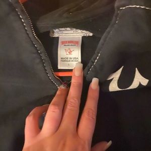 True religion black jacket large